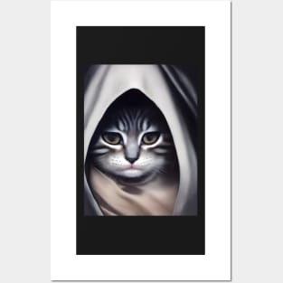 Hooded Cat - Modern Digital Art Posters and Art